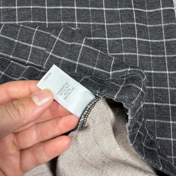 J. Jill NWT Ponte Full Wide Leg Cropped Pull On High Rise Windowpane Plaid NWT L - Picture 5 of 7